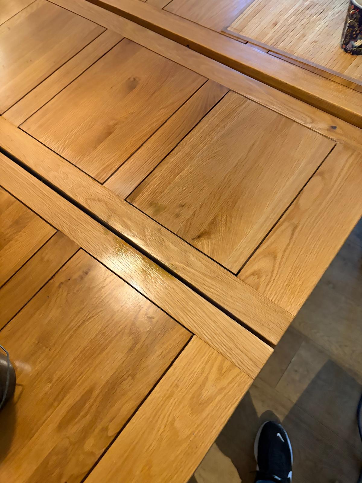 Solid oak flooring — after repair
